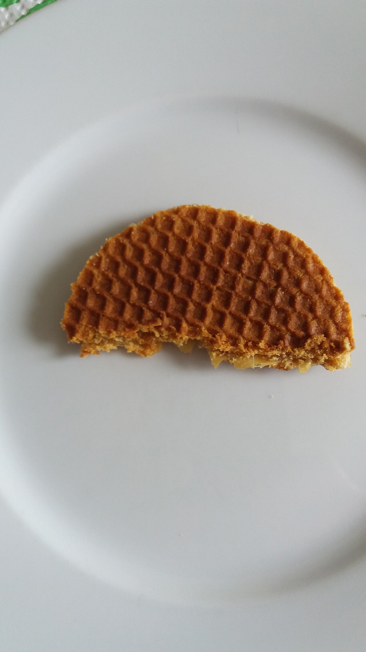 Karamekvulling van een stroopwafel